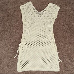 CUPSHE Cream Knit Cover-Up Dress
